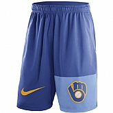 Men's Milwaukee Brewers Nike Royal Cooperstown Collection Dry Fly Shorts FengYun,baseball caps,new era cap wholesale,wholesale hats
